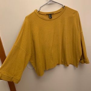 Forever 21 Mustard Yellow Crop